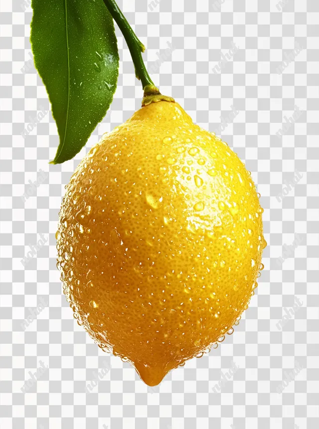 Lemon Essence: Macro Water Droplets in High Definition