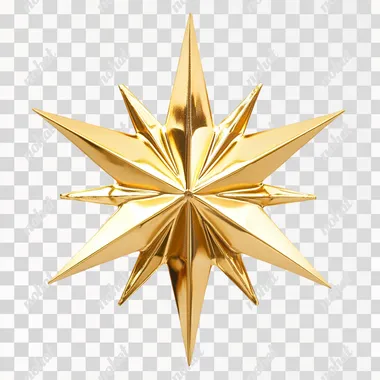 new year star on white background
