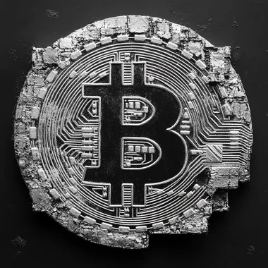 minimalistic black and white bitcoin art --s 250