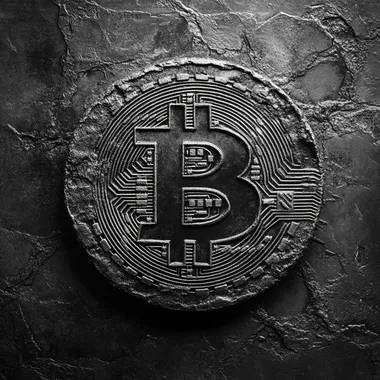 minimalistic black and white bitcoin art --s 250