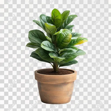 photo of the small house plant in the pot, isolated, white background --s 750