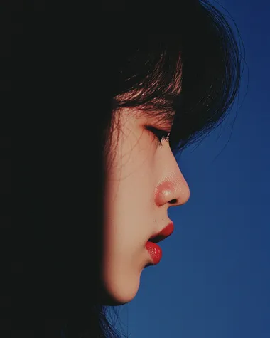 An epic minimal photography, young woman feeling upset, by [Jonpaul Douglass, Ren Hang, Jamie Hawkesworth, William Eggleston, Ren Hang, Defina Carmona], close-up photography, hard expression, award winning photography, kodak portra 400,   dfbshvr