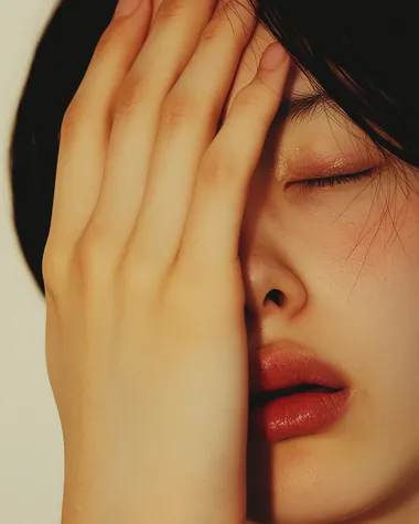 An epic minimal photography, young woman feeling upset, by [Jonpaul Douglass, Ren Hang, Jamie Hawkesworth, William Eggleston, Ren Hang, Defina Carmona], close-up photography, hard expression, award winning photography, kodak portra 400,   dfbshvr