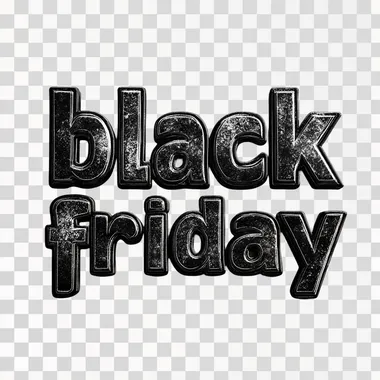 the text of "black friday", 3d style, raw style, white bg