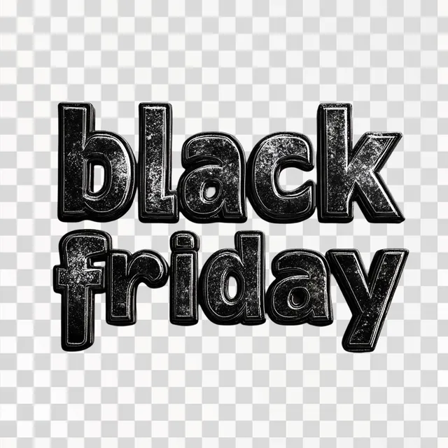 Bold 3D Black Friday Text Design