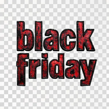 the text of "black friday", 3d style, raw style, white bg