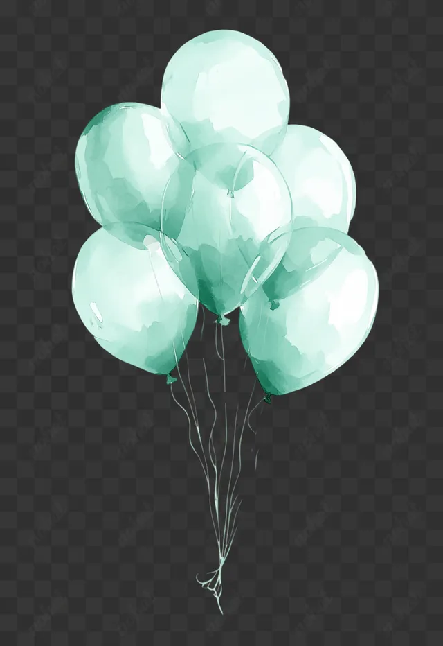 a bunch of balloons floating in the air