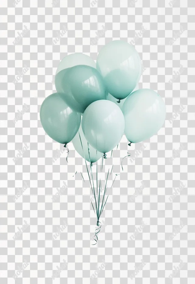 a bunch of balloons on a PNG transparent background