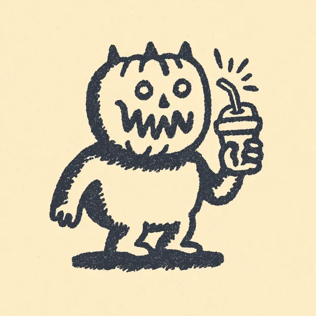 Cute Vintage Halloween Mascot Character