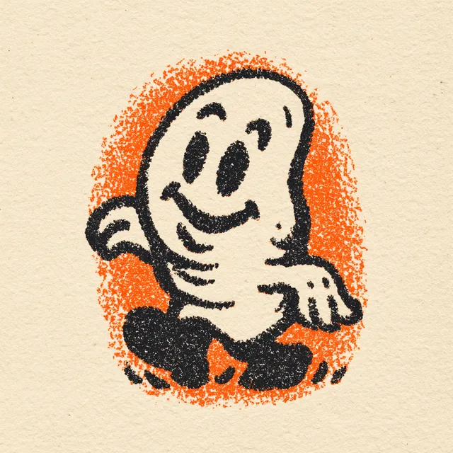 Vintage Halloween Cartoon Mascot Character