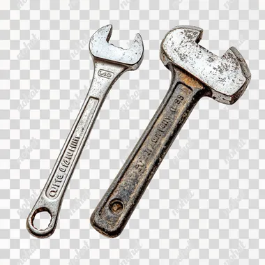 1 wrench, 1 hammer, logo, white background  --s 250