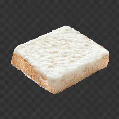 single coconut slice isolated on white background