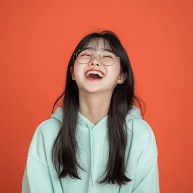Realistic full body photography of teen people 20 year old Korean style face enjoying, Turn sideways, wow reaction, Excited and happy face, Advertising style