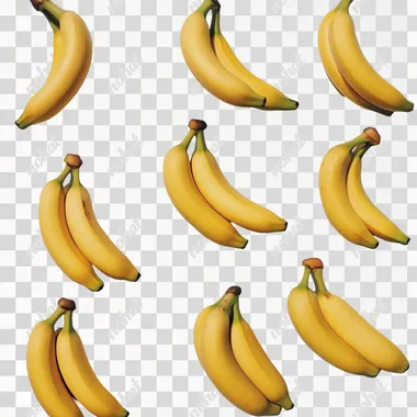 pic of bananas on white background