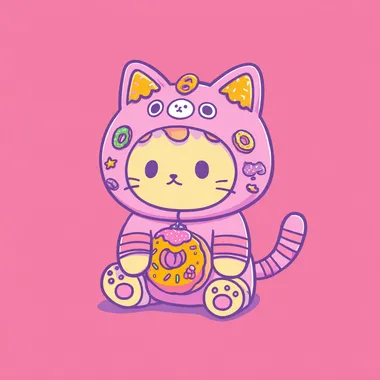 a kawaii cat wearing kawaii gear --s 50   feqqwpb