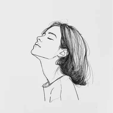 super simple minimalist drawing self love