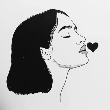 super simple minimalist drawing self love