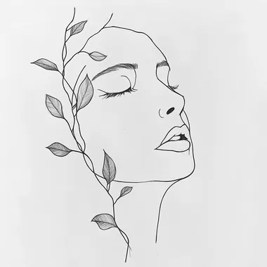 super simple minimalist drawing self love