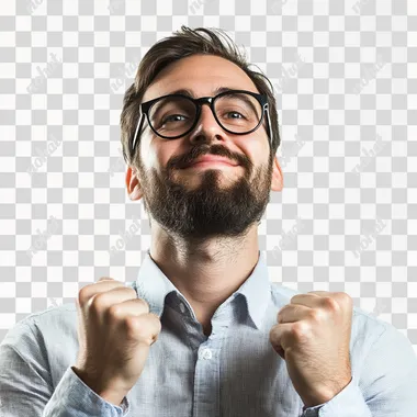 a man of success on a white background