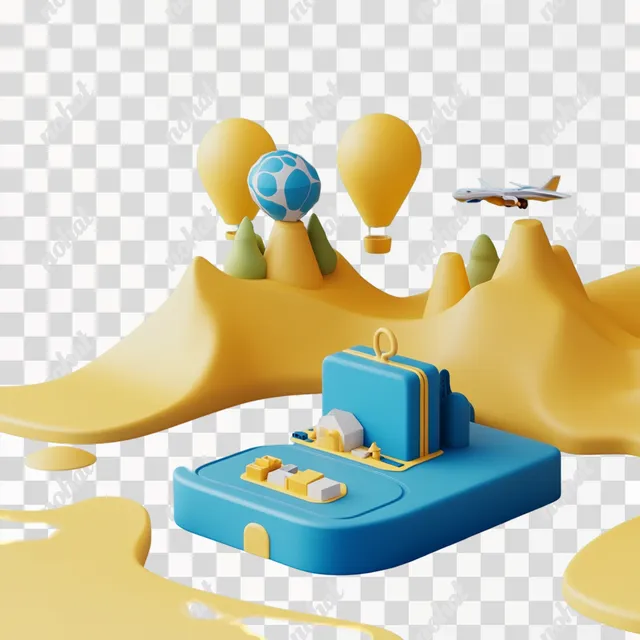 Modern 3D Icon for Local Tourism Company