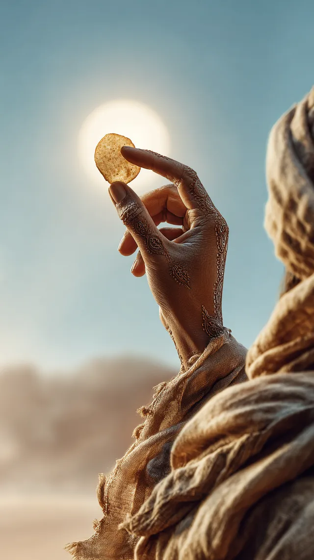 A Magical Gaze: Henna-Adorned Hand in Wadi Rum