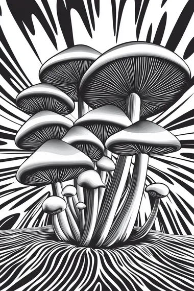 a single, eternal cluster of psychedelic mushrooms, perfected in the purest vector art imaginable, their caps emanating concentric contour lines so precise they seem carved from the fabric of reality itself, dissolving into gradients of infinite white, transcendent silver, and barely perceptible mist-gray, stems curving in flawless, divine alignment, glowing spores suspended in a state of eternal equilibrium, the backdrop an unbroken, silent void where even the faintest echoes of contour lines fade seamlessly into the infinite, an artwork that is the very definition of timelessness   rofile uhdzqft