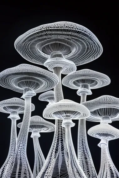 a single, eternal cluster of psychedelic mushrooms, perfected in the purest vector art imaginable, their caps emanating concentric contour lines so precise they seem carved from the fabric of reality itself, dissolving into gradients of infinite white, transcendent silver, and barely perceptible mist-gray, stems curving in flawless, divine alignment, glowing spores suspended in a state of eternal equilibrium, the backdrop an unbroken, silent void where even the faintest echoes of contour lines fade seamlessly into the infinite, an artwork that is the very definition of timelessness   rofile uhdzqft