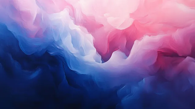 Serene Gradient Abstraction in Deep Blue and Soft Pink