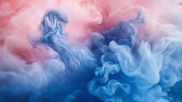 Fluid Harmony: Abstract Blue and Pink Gradient