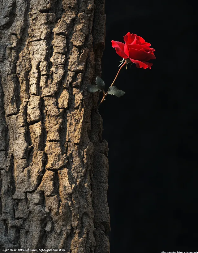 Whispers of Time: A Rose's Elegance on Weathered Wood