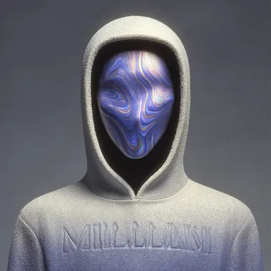 Holographic fluid noise cover artwork for a rapper  --exp 100 --raw     rofile 3bdamda