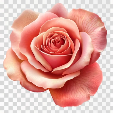 realistic rose flower with white background