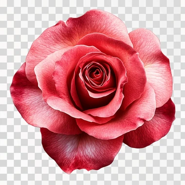realistic rose flower with white background