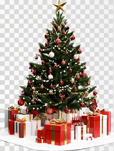 Christmas Tree with Gift Box around