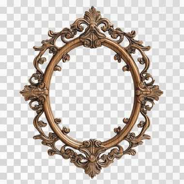 retro style wooden lable frame , white background