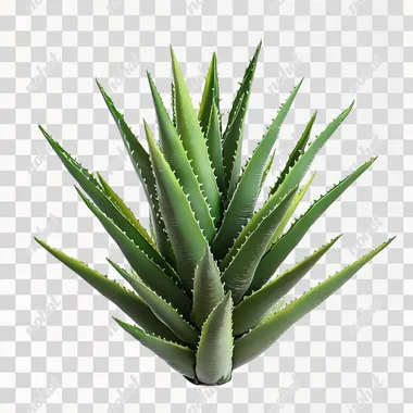 PNG image totally white background of TALL, SLENDER ALOE PLANTS