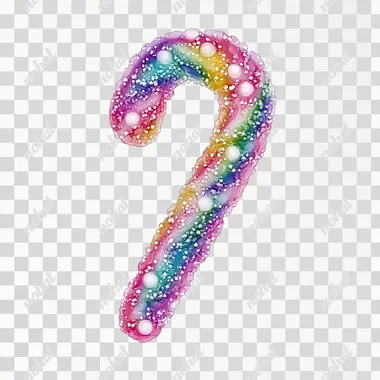Festive candy cane , isolated --s 50