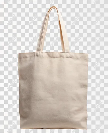 isolated stockphoto of a bright beige totebag ready for mockup, front view, plain white background
