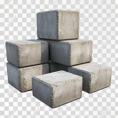 concrete blocks. Realistic picture