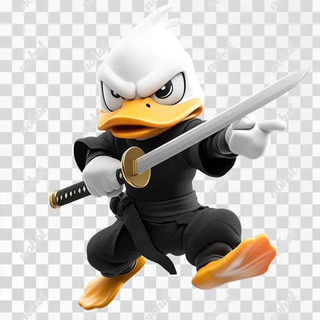 PNG Epic Mid-Air Battle with Master Quack, the Angry Ninja Duck