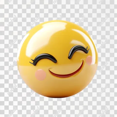 3d winking emoji on white background