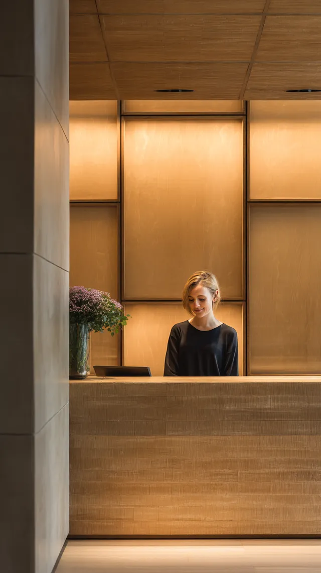 Warm and Inviting Reception Area