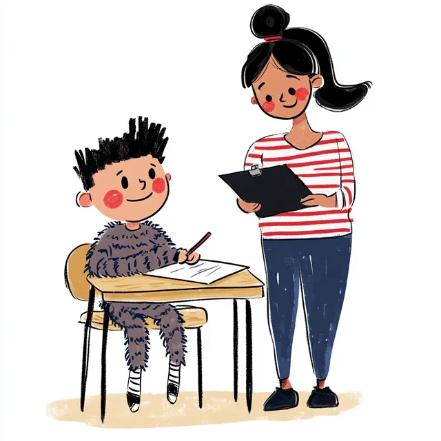 Whimsical Classroom Moments: A Heartwarming Sketchnote Illustration