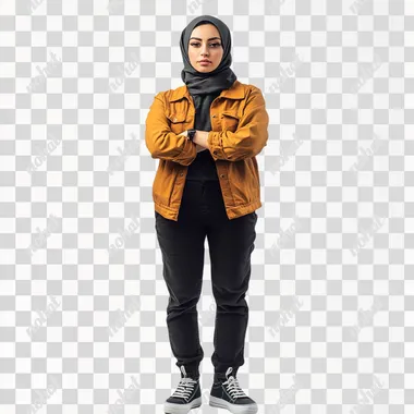 Healthy arab young woman full body isolated photography