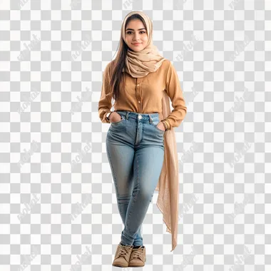 Healthy arab young woman full body isolated photography