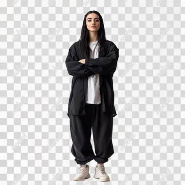 Healthy arab young woman full body isolated photography