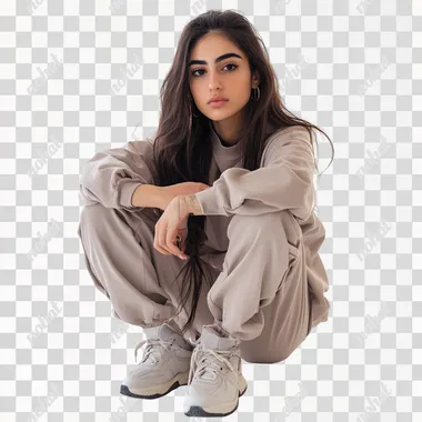 Healthy arab young woman full body isolated photography