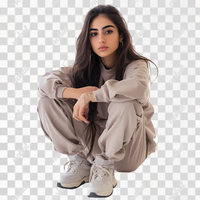 Full-Body Portrait of a Healthy Arab Young Woman