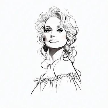 onle line drawing of a woman   --oref  --ow 175