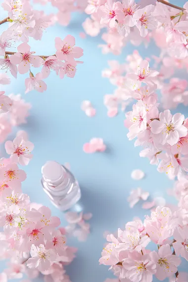 cherry blossom nails,,,blooming sakura park background,photorealistic,light toned   k9rpo1o